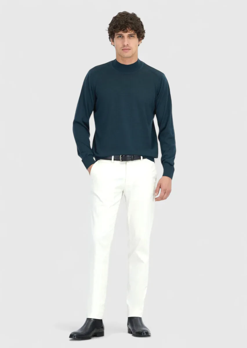 Petrol Blue Knitwear Sweatshirt - 2