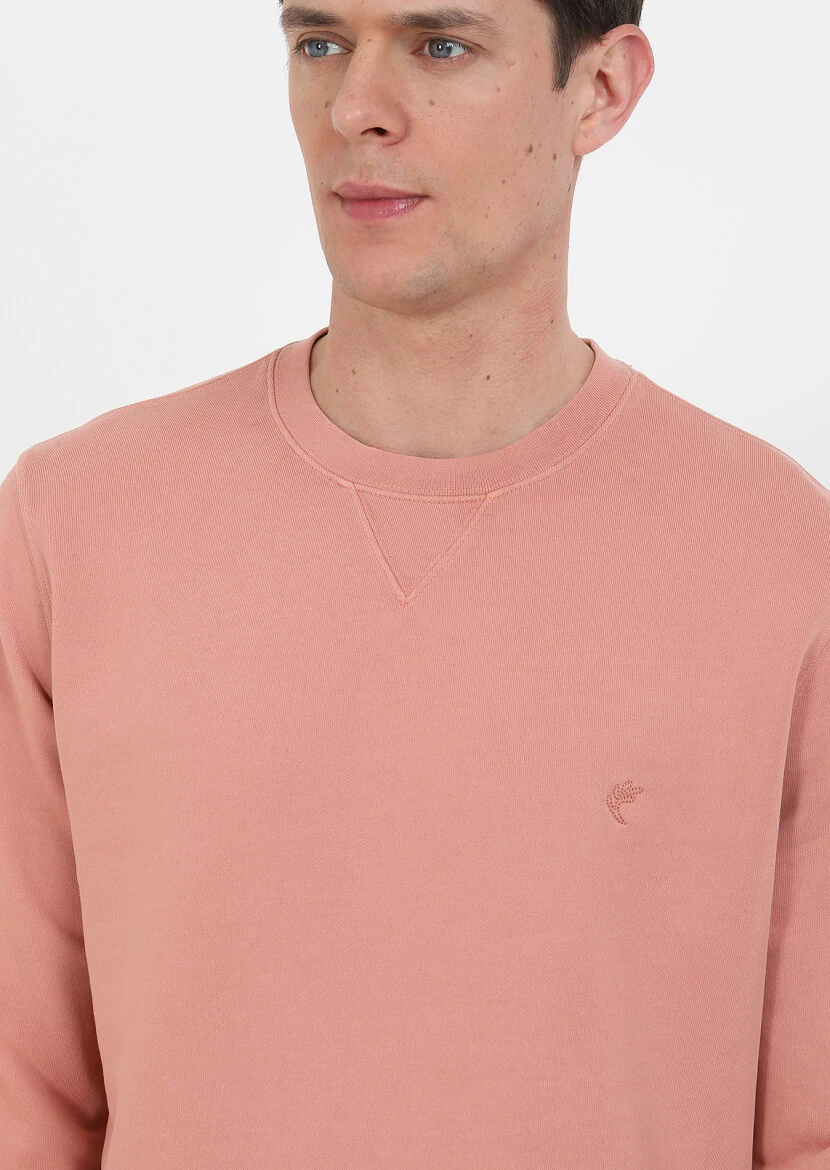 Pink Plain Sweatshirt - 3