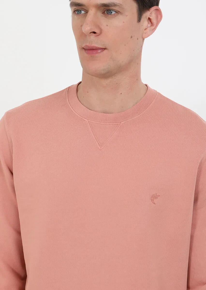 Pink Plain Sweatshirt - 3