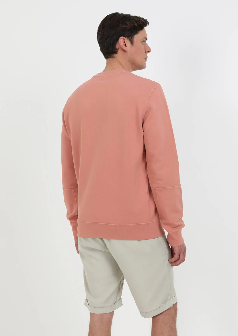 Pink Plain Sweatshirt - 5