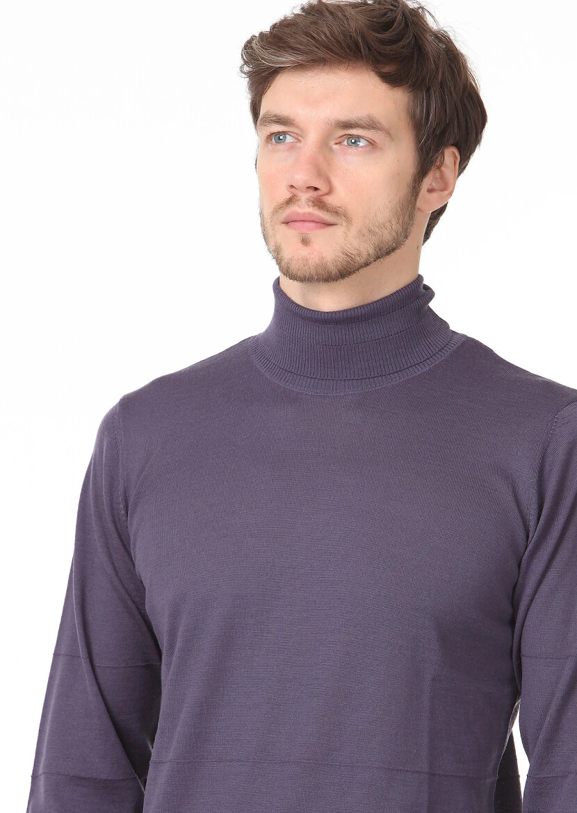 Purple Knitwear Sweatshirt 