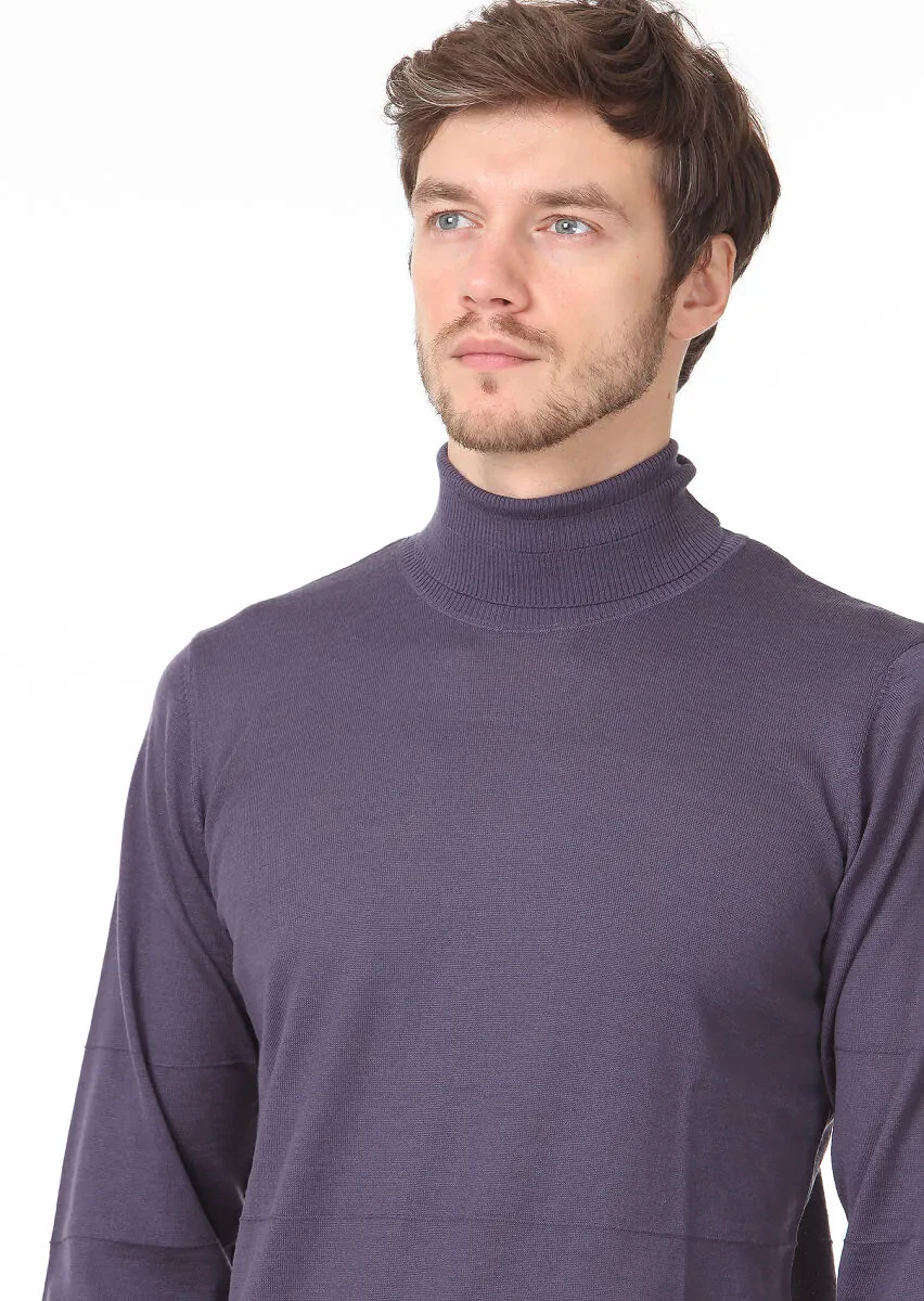 Purple Knitwear Sweatshirt - 2