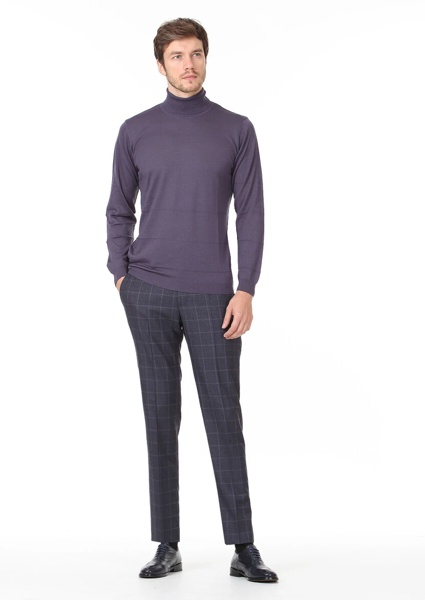 Purple Knitwear Sweatshirt - 3