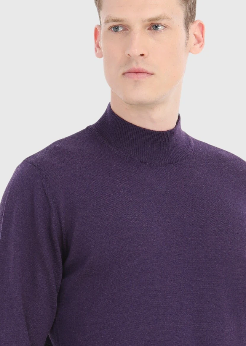Purple Knitwear Sweatshirt - 3