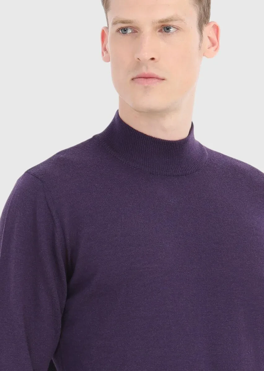 Purple Knitwear Sweatshirt - 3