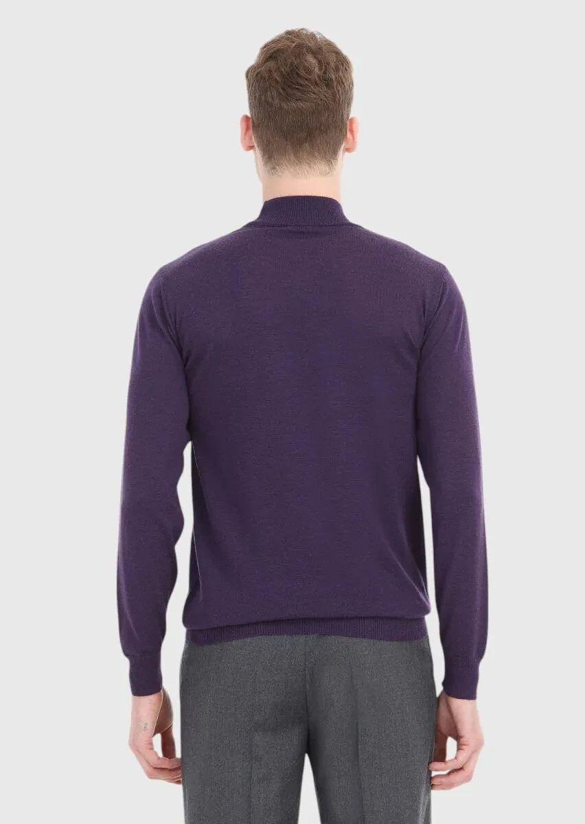Purple Knitwear Sweatshirt - 4