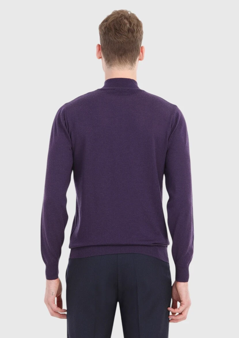Purple Knitwear Sweatshirt - 4