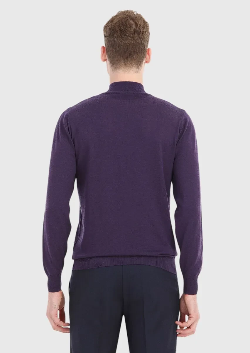 Purple Knitwear Sweatshirt - 4