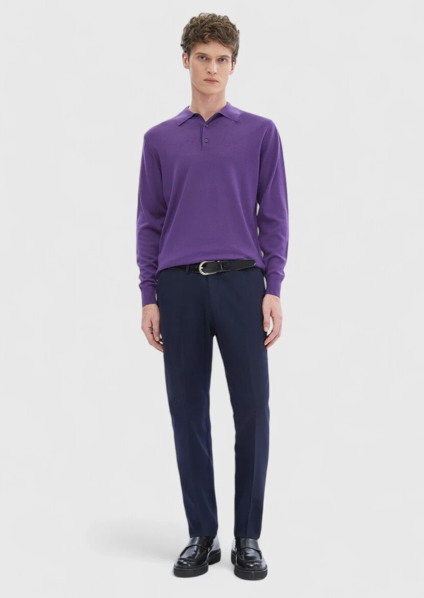 Purple Knitwear Sweatshirt 