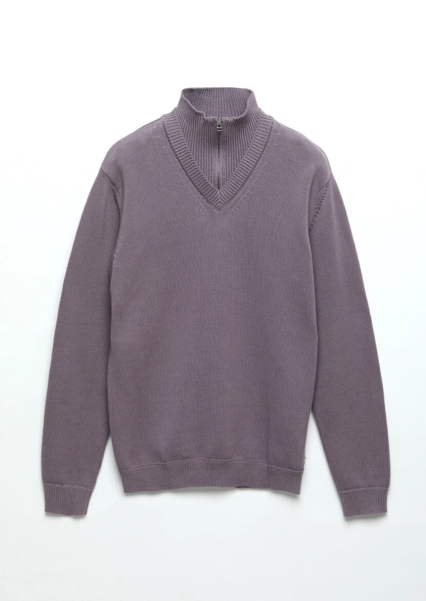 Purple Knitwear Sweatshirt - 7