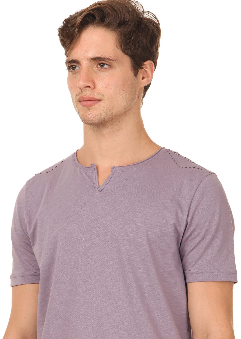 Purple Plain 100% Cotton T-Shirt 