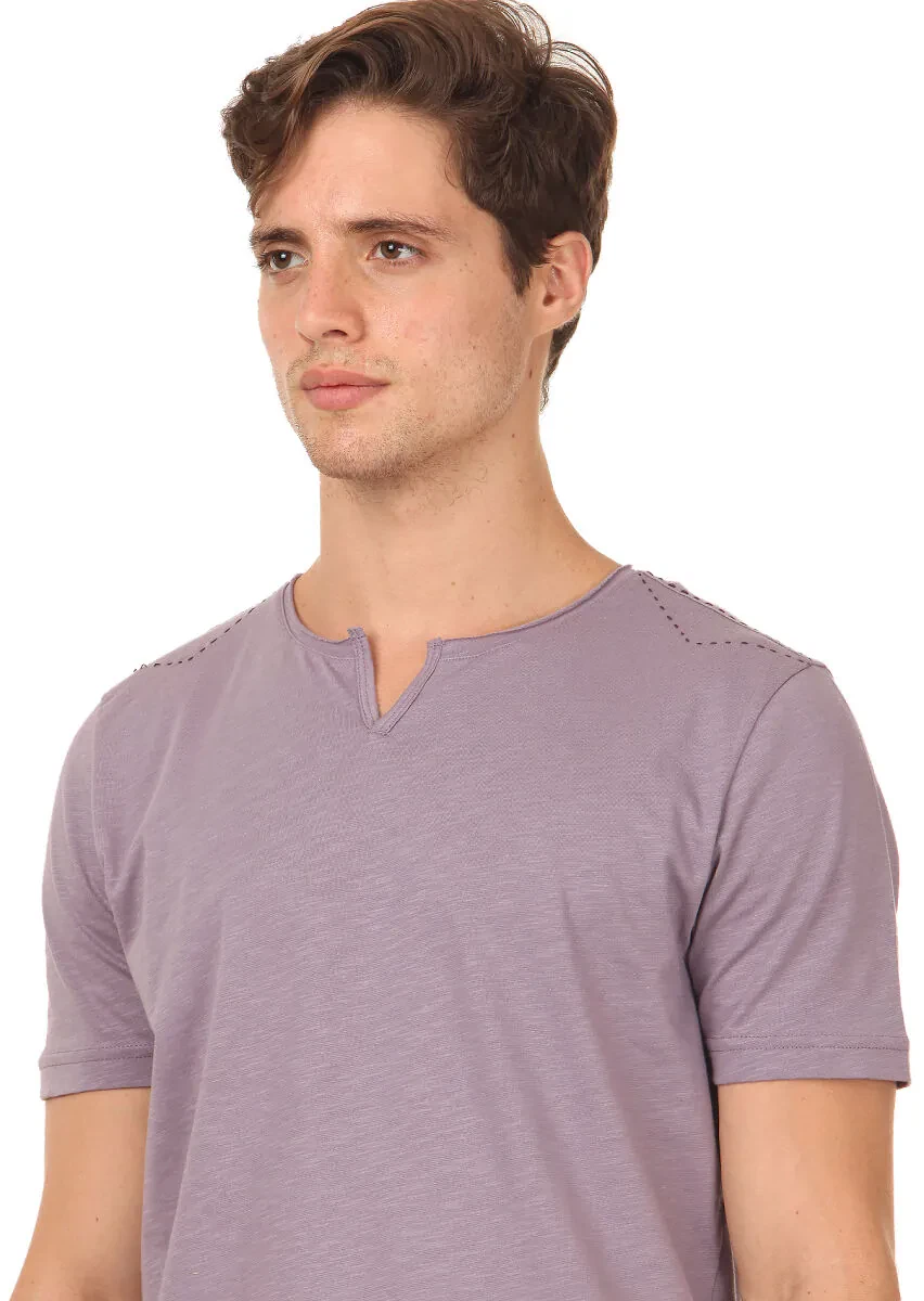 Purple Plain 100% Cotton T-Shirt - 2