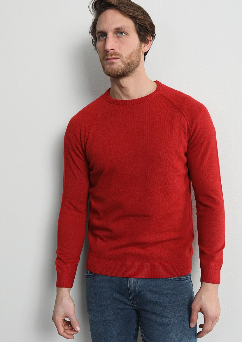 Red Knitwear Sweatshirt - 3