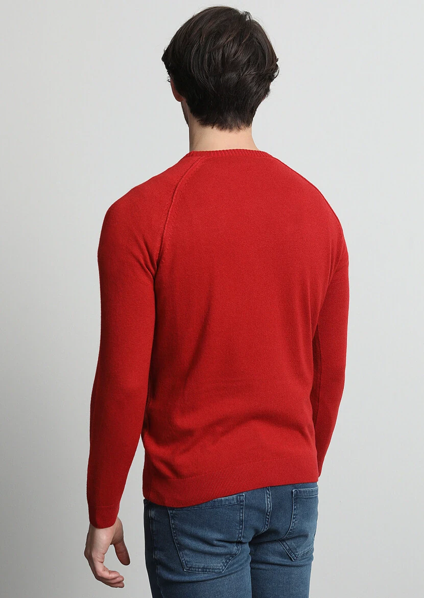 Red Knitwear Sweatshirt - 4