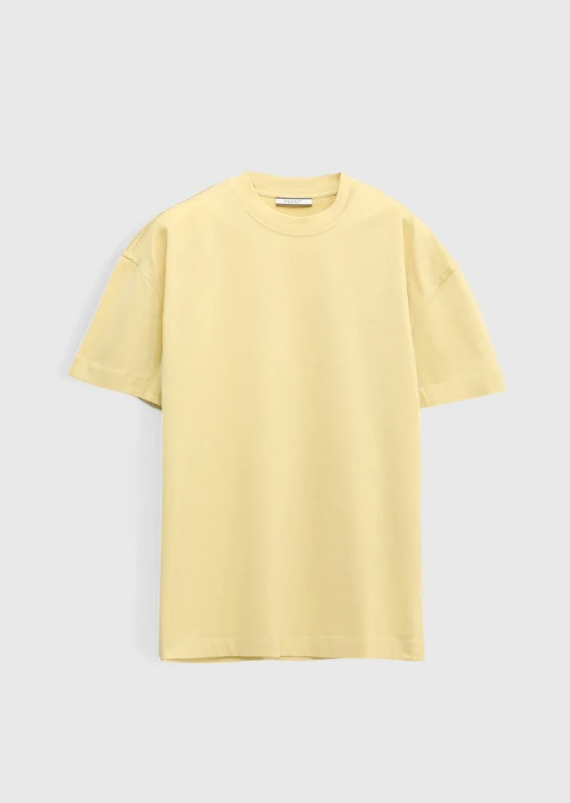 Saffron Plain Crew Neck 100% Cotton T-Shirt - 7