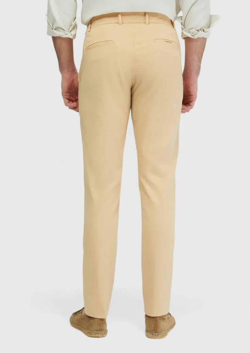 Safran Düz Dokuma Jogging Fit Casual Pamuk Karışımlı Pantolon - 5