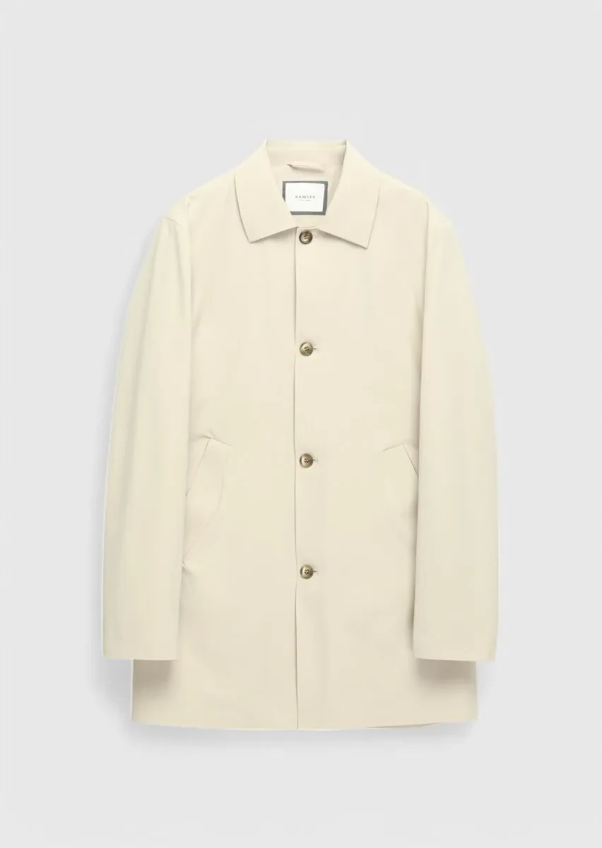 Safran Regular Fit Gömlek Yaka Casual Dokuma Pardesü - 7