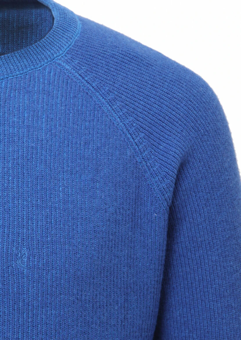 Saks Bisiklet Yaka Selanik Yün Karışımlı Triko Kazak 