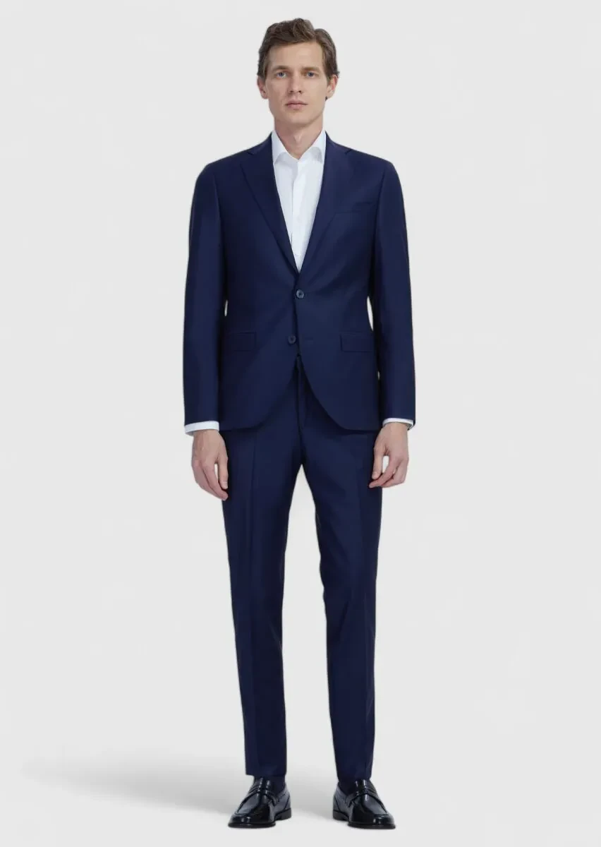 Saks Düz Fashion Slim Fit Yün Karışımlı Takım Elbise - 2