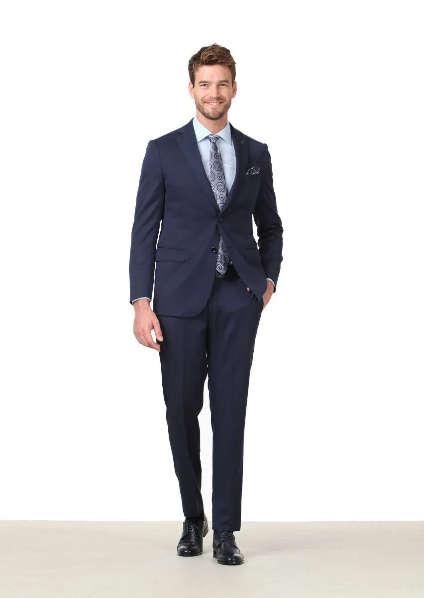 Saks Düz Regular Fit %100 Yün Takım Elbise - 2