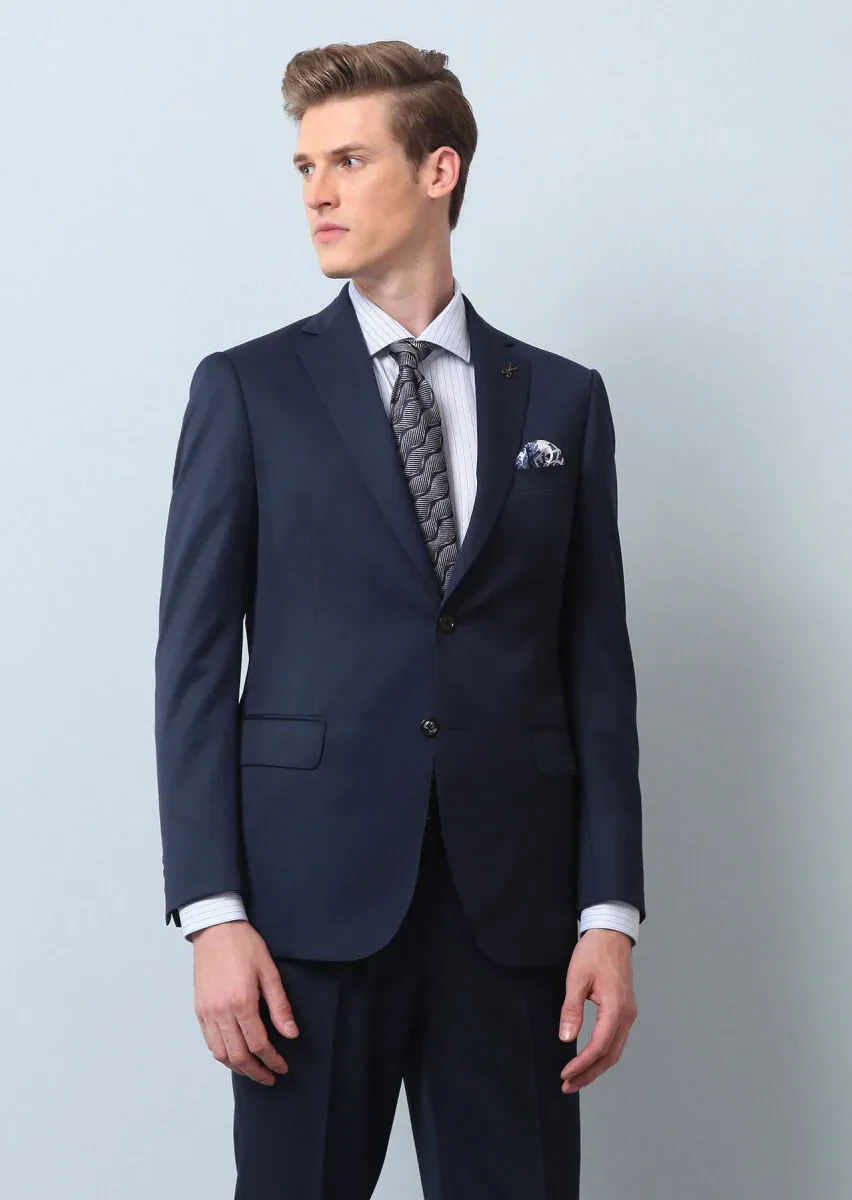 Saks Düz Regular Fit %100 Yün Takım Elbise - 2