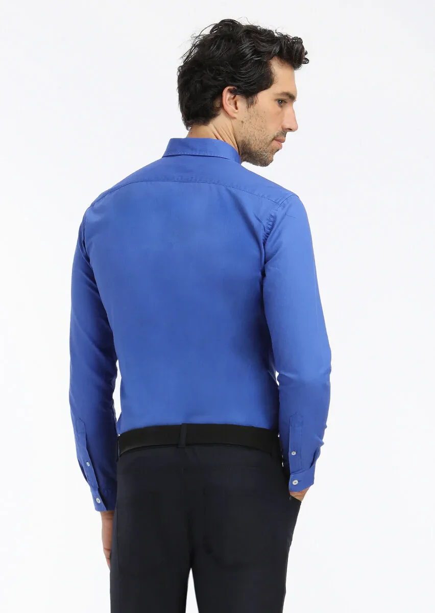 Saks Fitilli Regular Fit Dokuma Casual %100 Pamuk Gömlek - 5