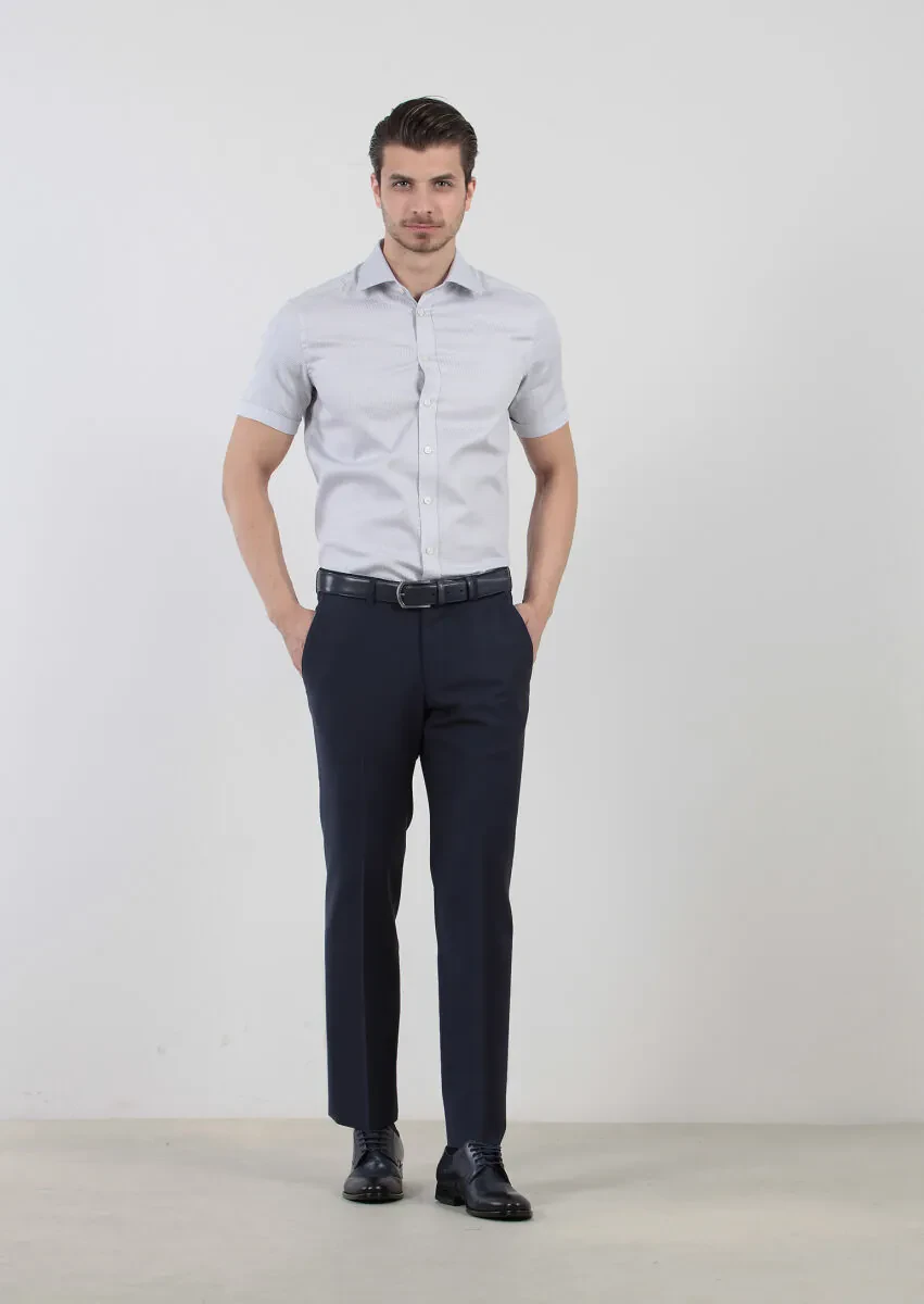 Saks Material Modern Fit Classical Wool Blended Trousers - 1