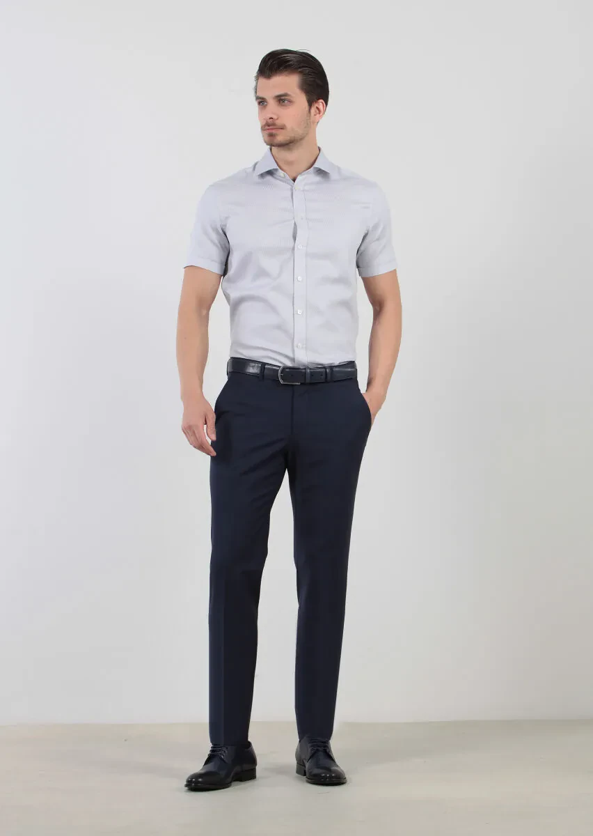 Saks Material Modern Fit Classical Wool Blended Trousers - 2