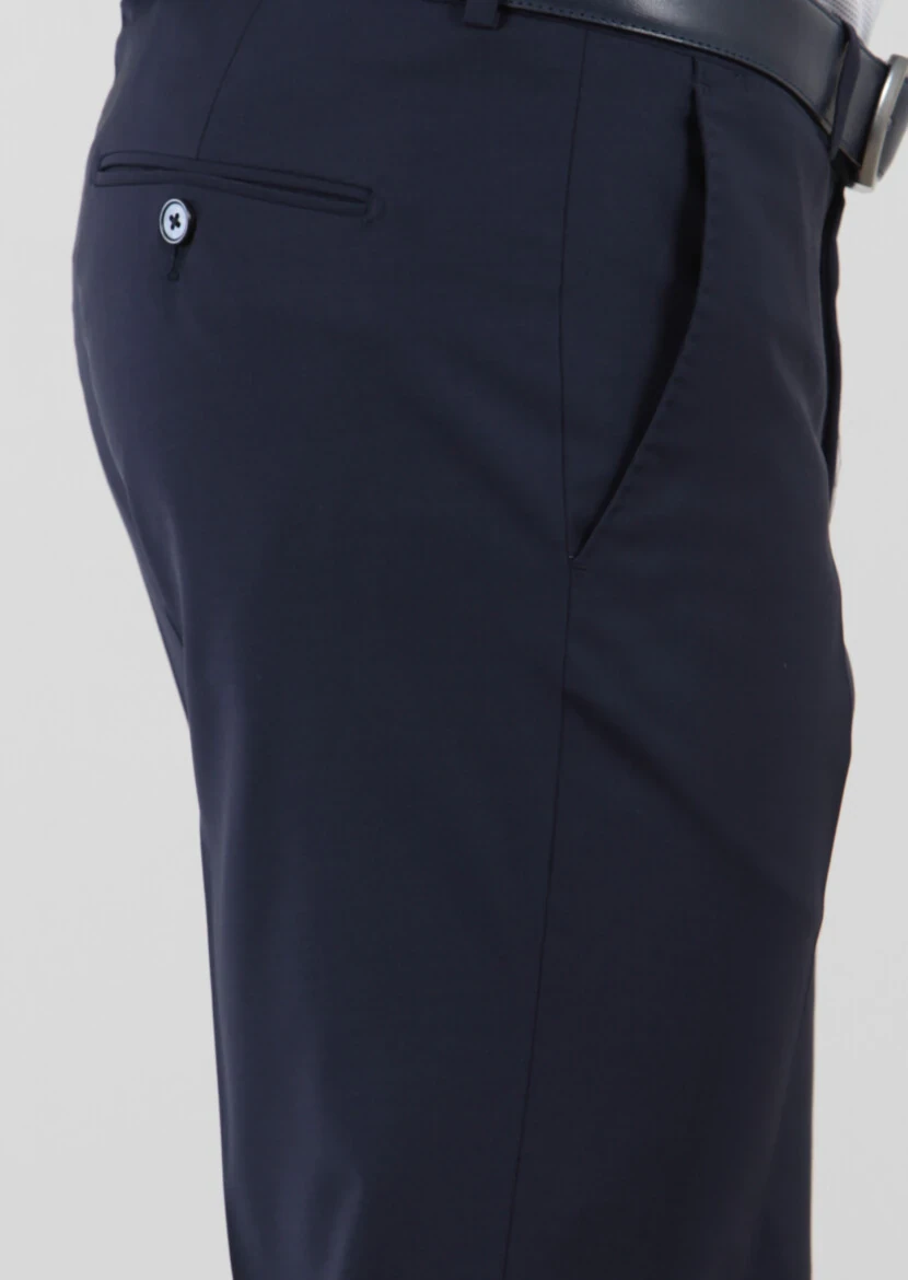 Saks Material Modern Fit Classical Wool Blended Trousers - 3