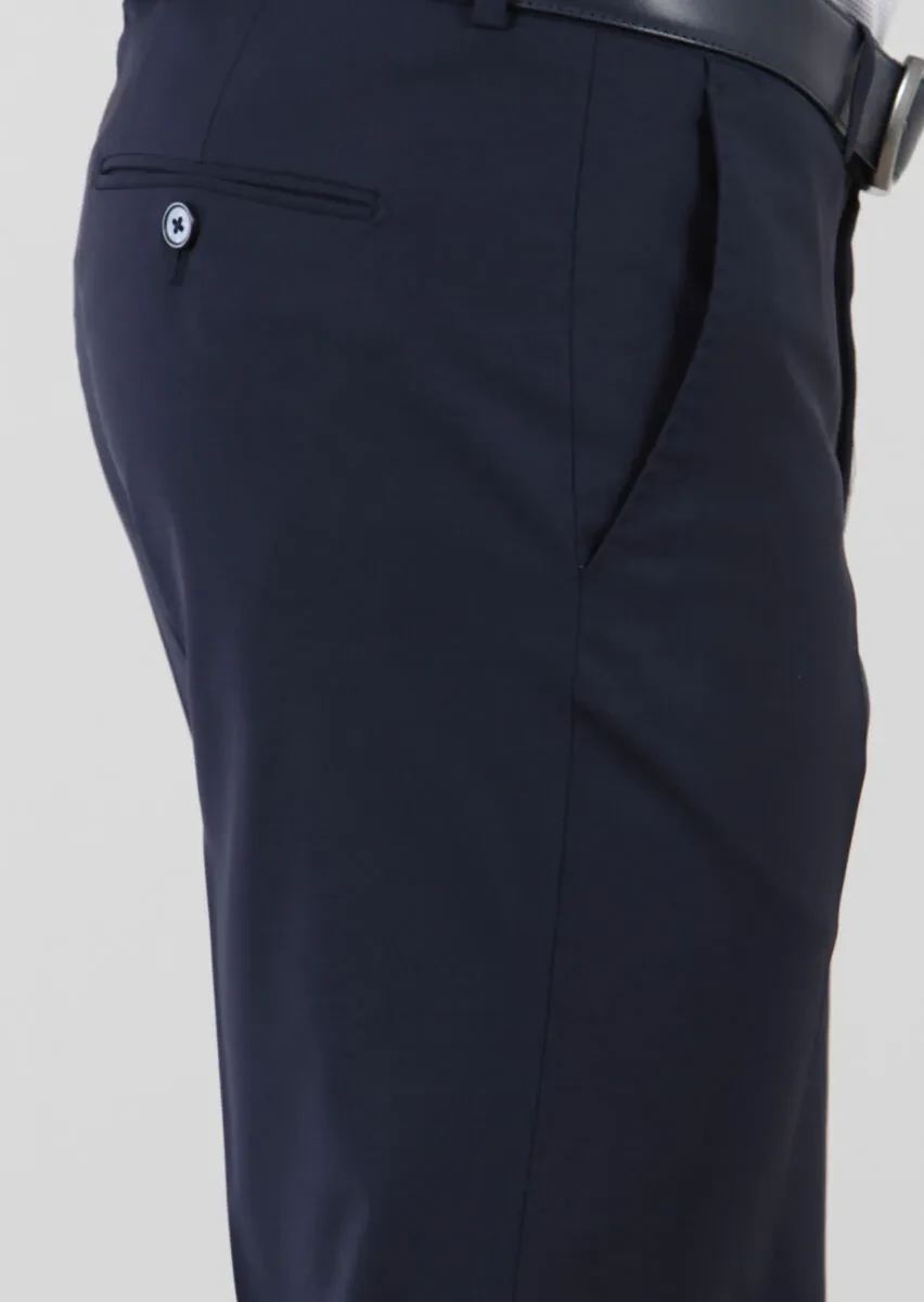 Saks Material Modern Fit Classical Wool Blended Trousers - 3