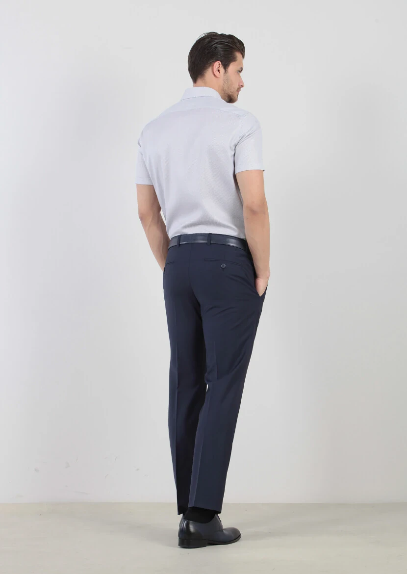 Saks Material Modern Fit Classical Wool Blended Trousers - 4