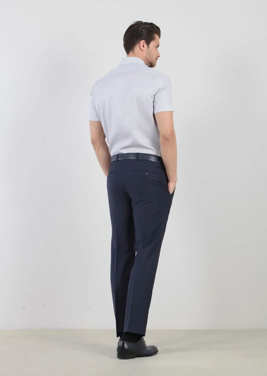 Saks Material Modern Fit Classical Wool Blended Trousers - 4