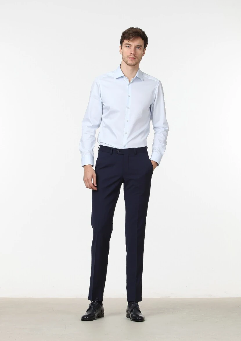 Saks Material Modern Fit Classical Wool Blended Trousers - 2