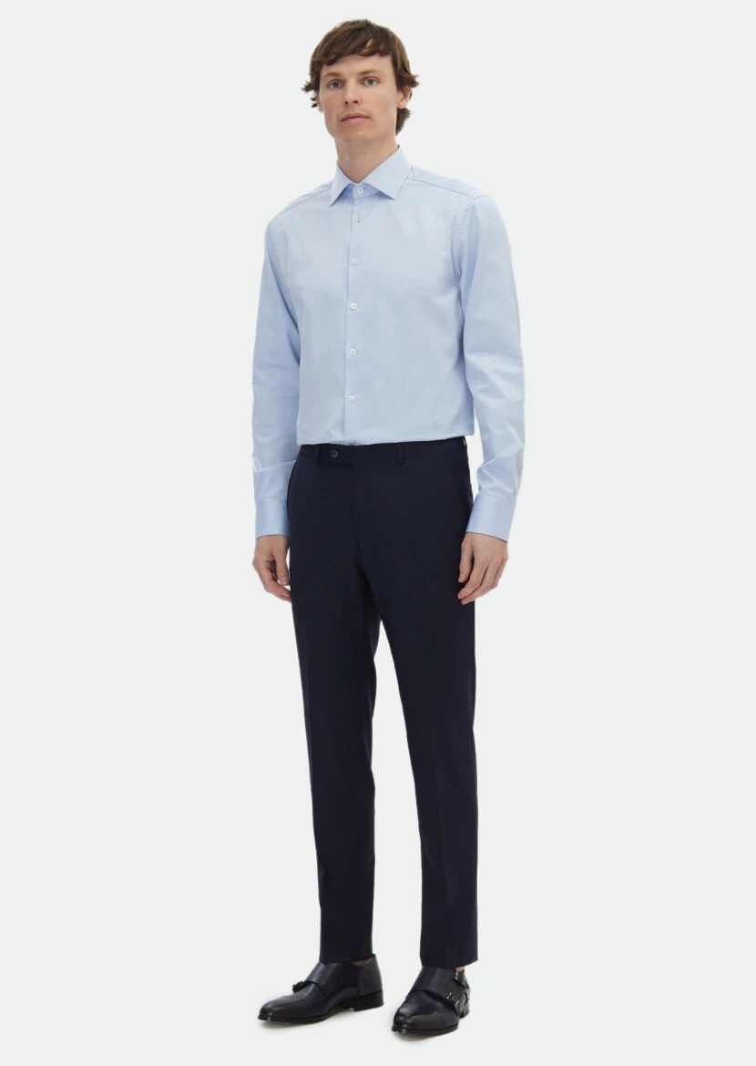 Saks Material Modern Fit Classical Wool Blended Trousers - RAMSEY