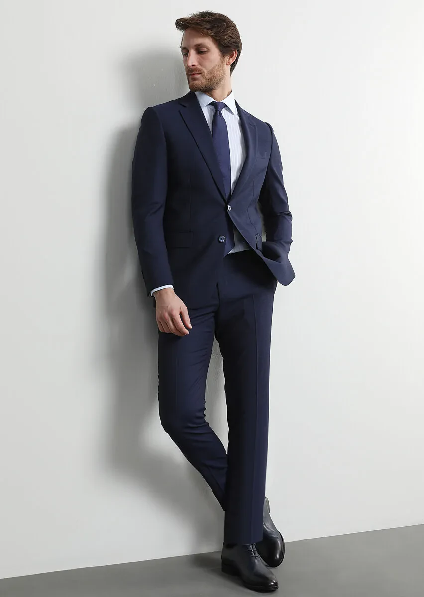 Saks Micro Thin&Taller Slim Fit 100% Wool Suit - 1