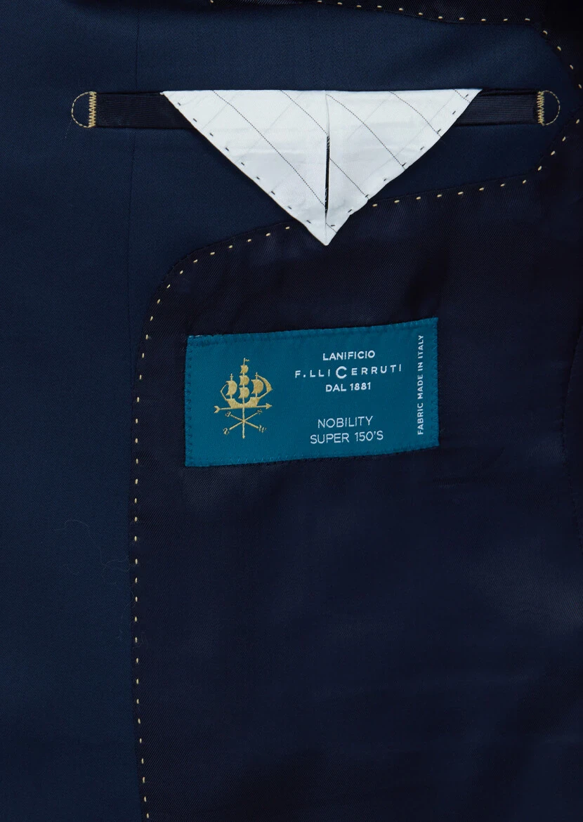 Saks Plain Regular Fit 100% Wool Suit - 5