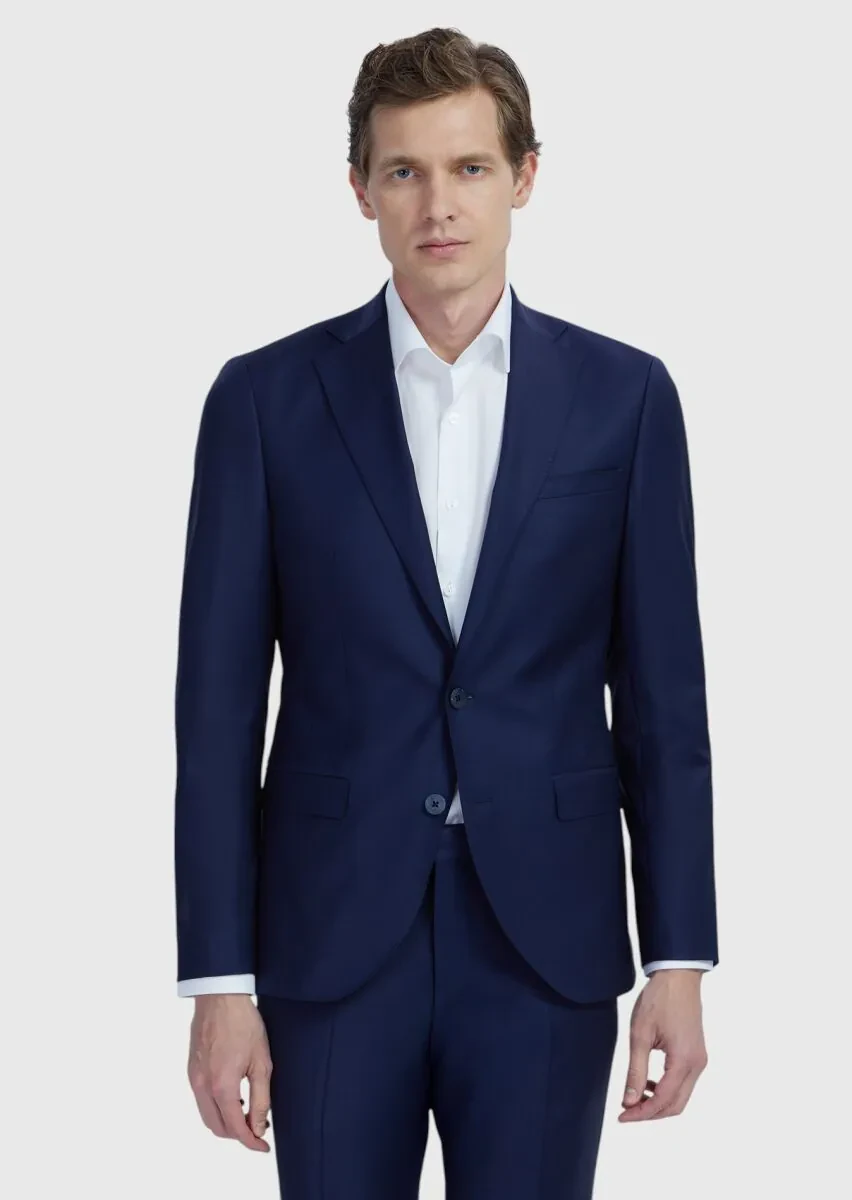 Saks Plain Wool Blended Suit - 1