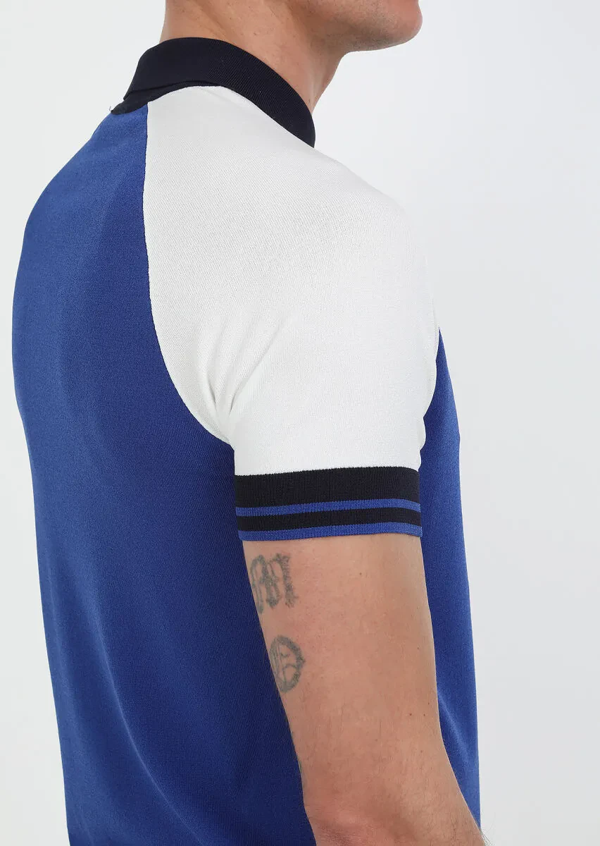 Saks Polo Yaka Düz Örgü Triko - 4