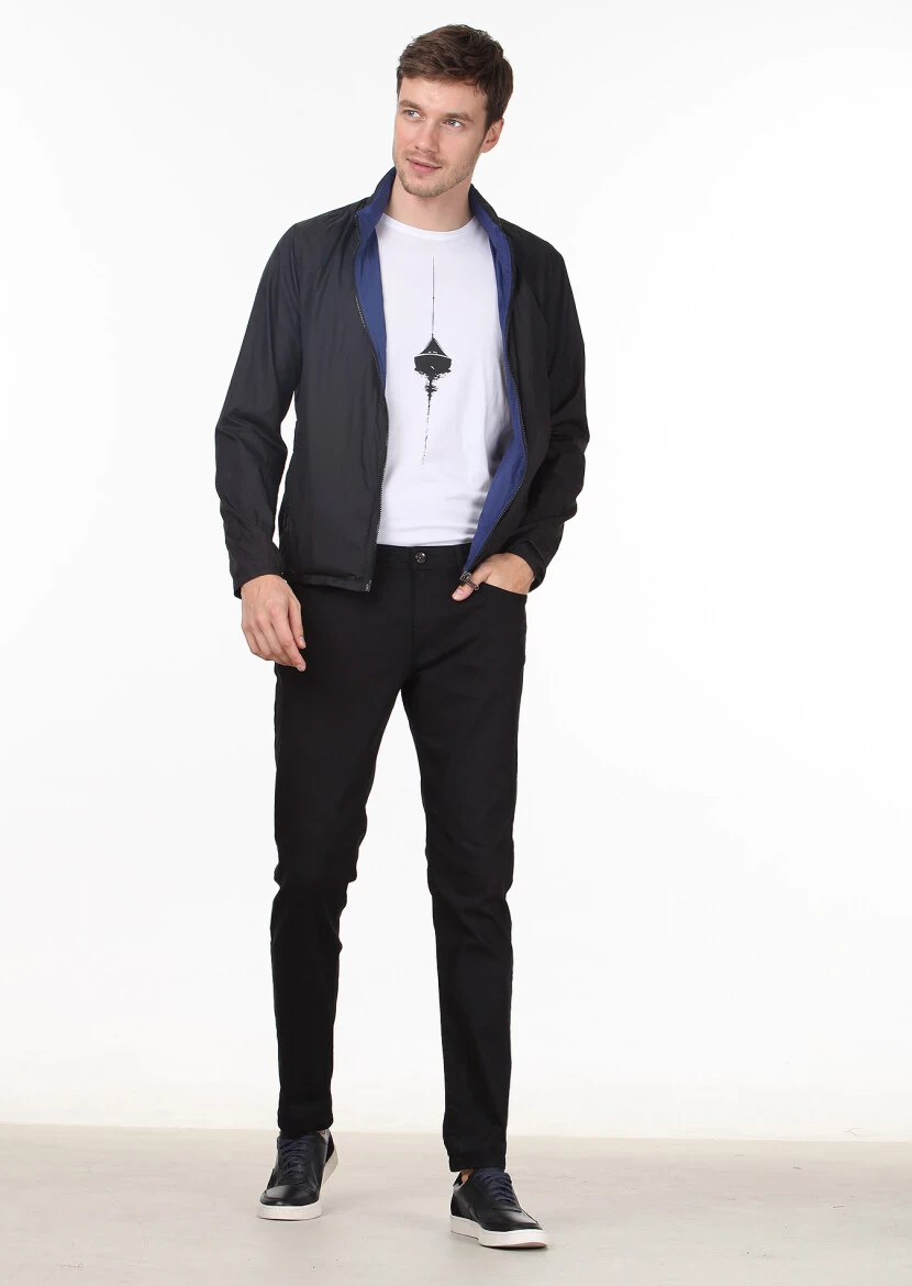 Saks Regular Fit Dik Yaka Casual Dokuma Mont - 3