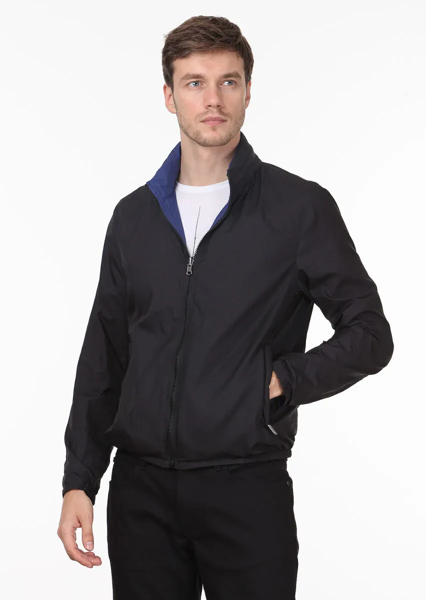 Saks Regular Fit Turtleneck Casual Weaving Coat - 1