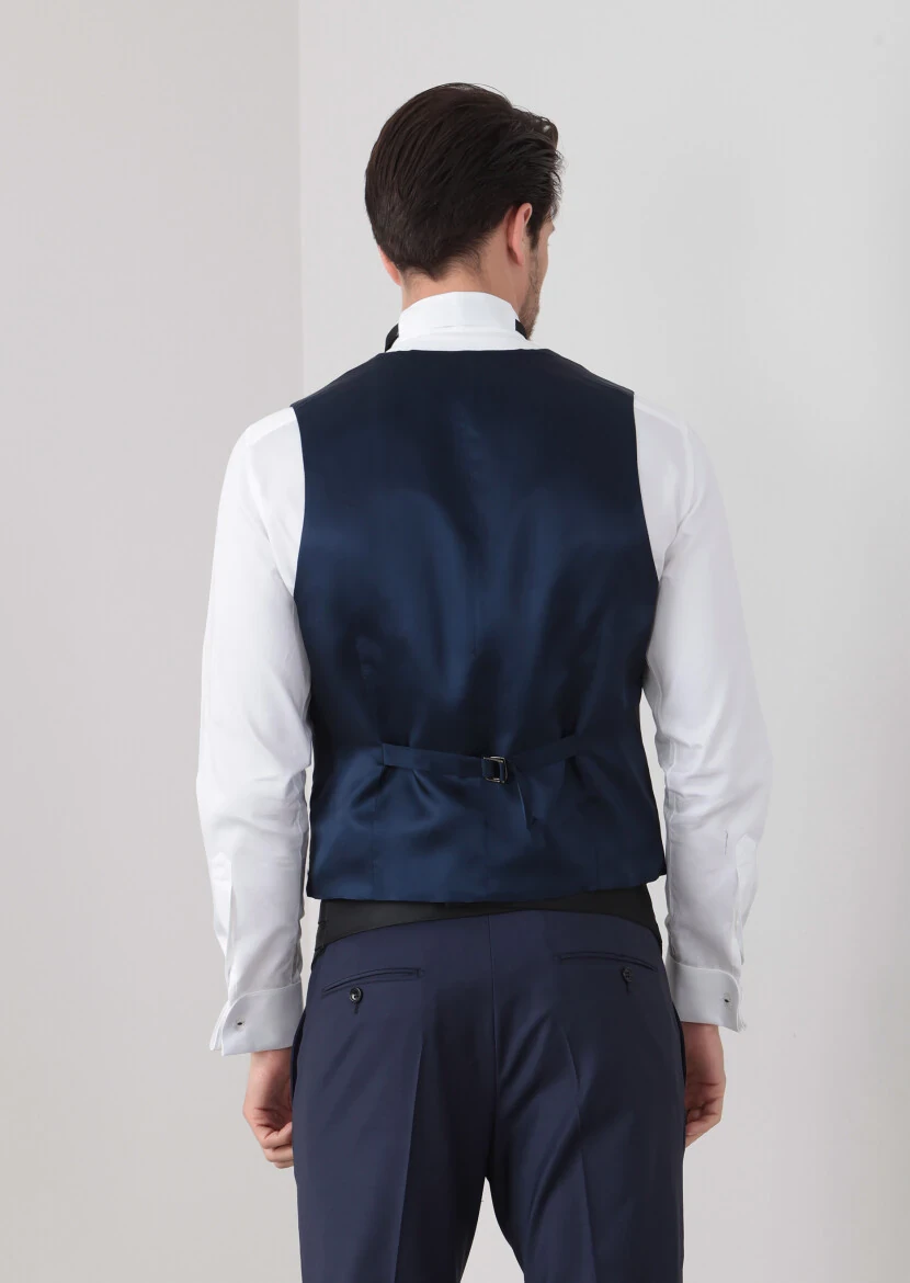Saks Slim Fit Butterfly Collar Classical Waistcoat - 4