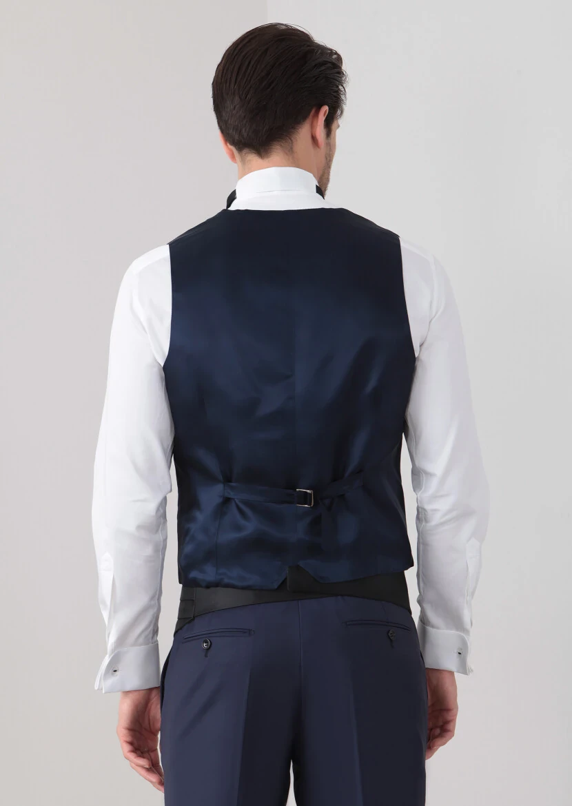 Saks Slim Fit Butterfly Collar Classical Waistcoat - 5