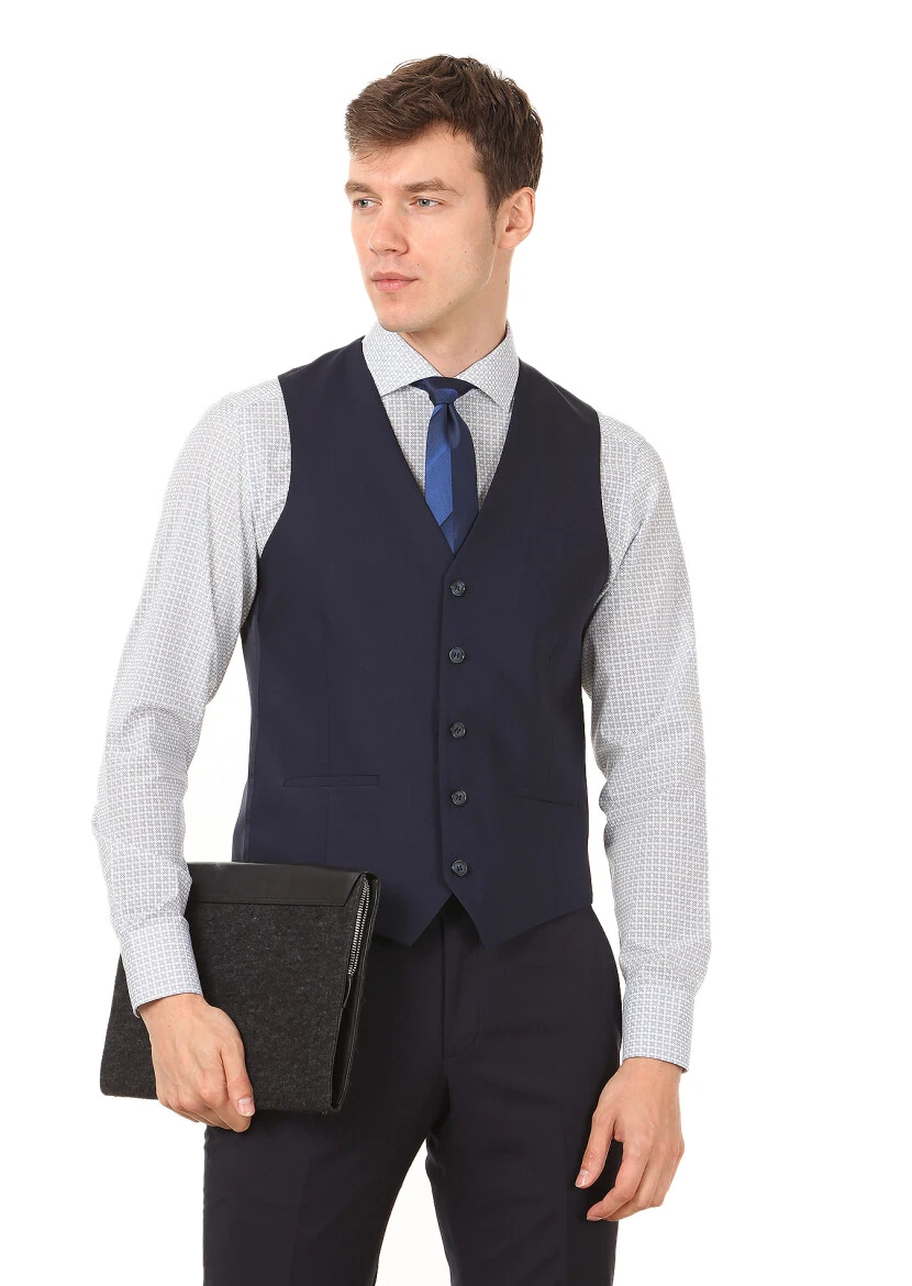 Saks Slim Fit Butterfly Collar Classical Waistcoat - RAMSEY