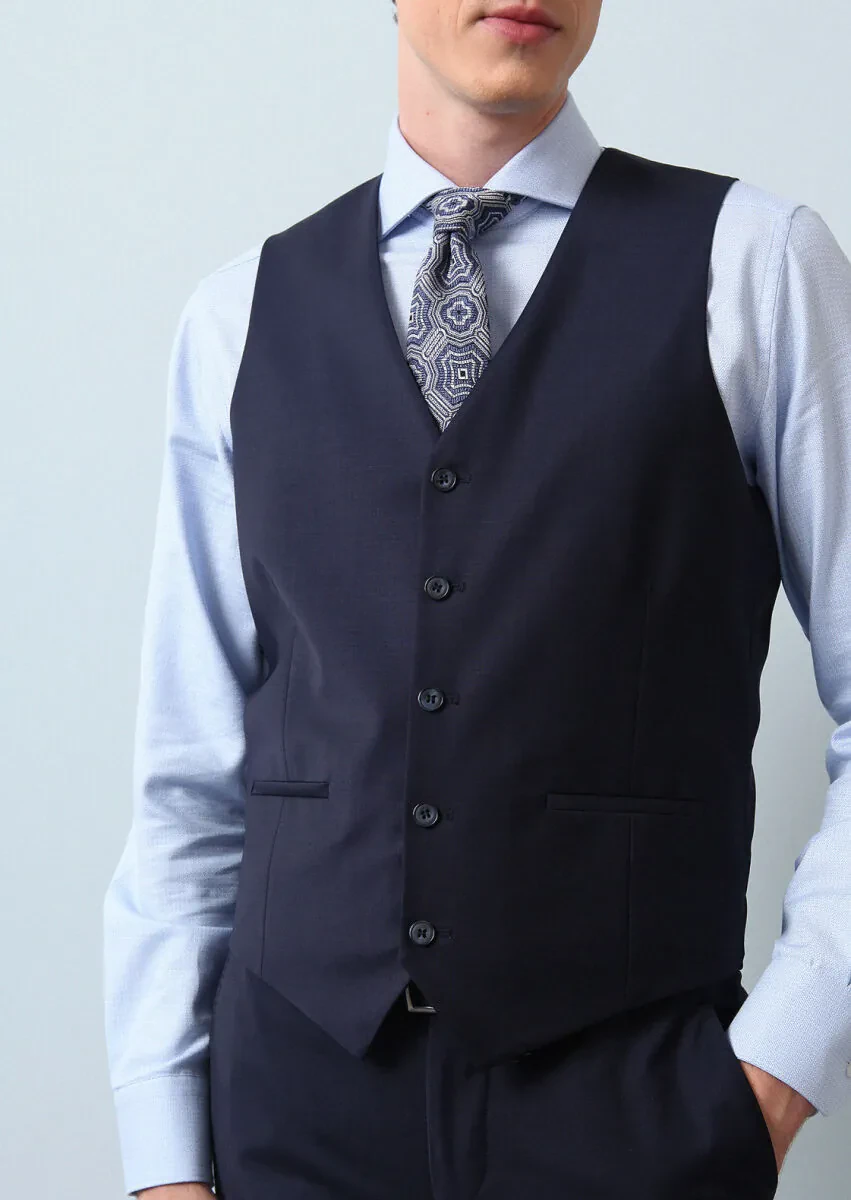 Saks Slim Fit Butterfly Collar Classical Waistcoat - 3