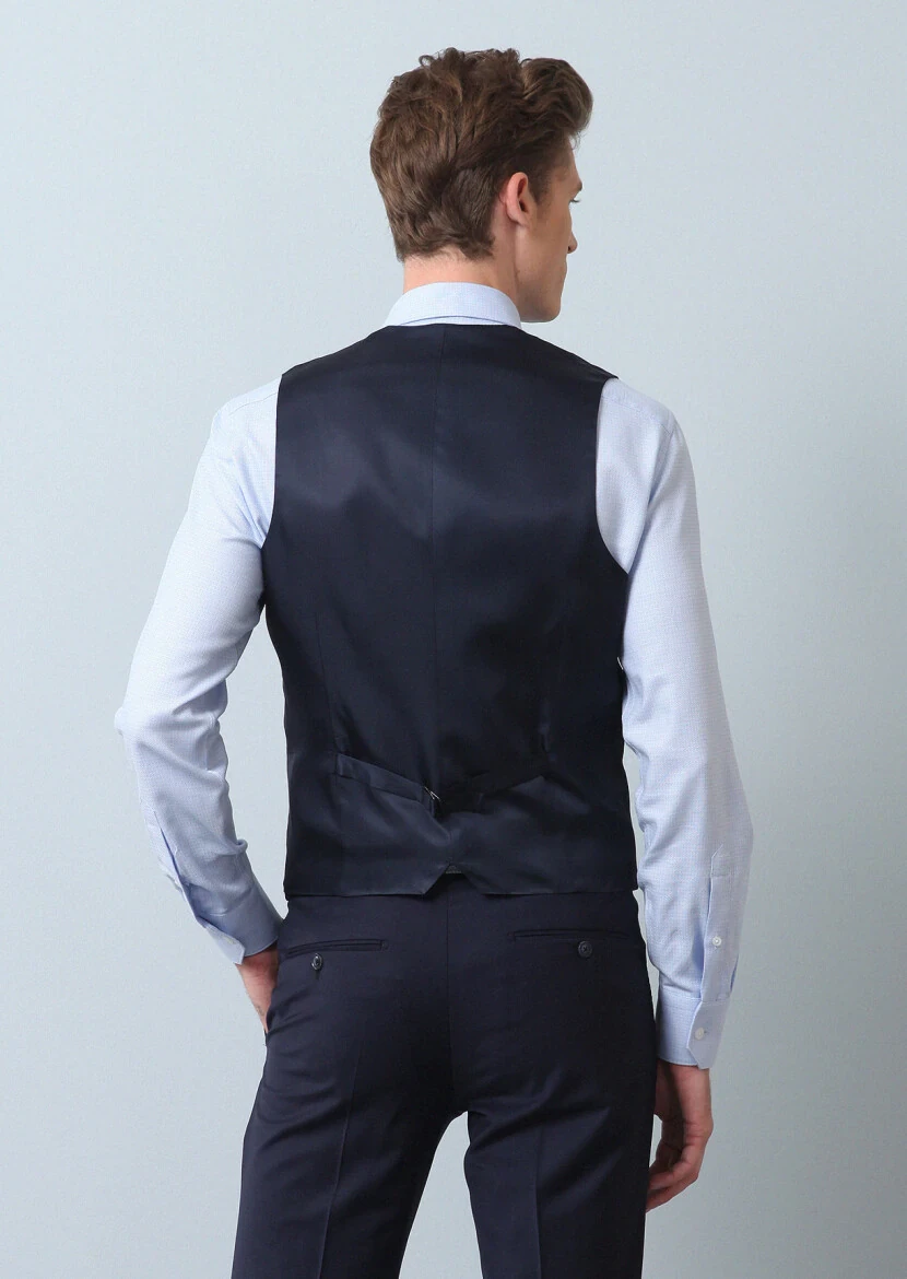 Saks Slim Fit Butterfly Collar Classical Waistcoat - 5