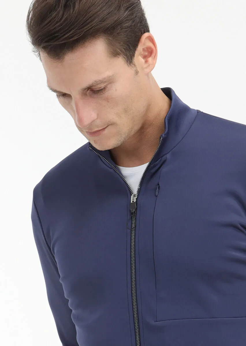 Saks Turtleneck Plain Sweatshirt - 3