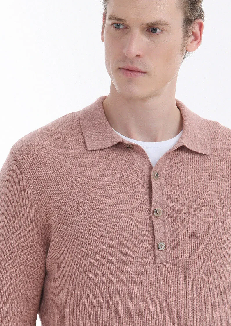 Salmon Knitwear Sweatshirt - 3