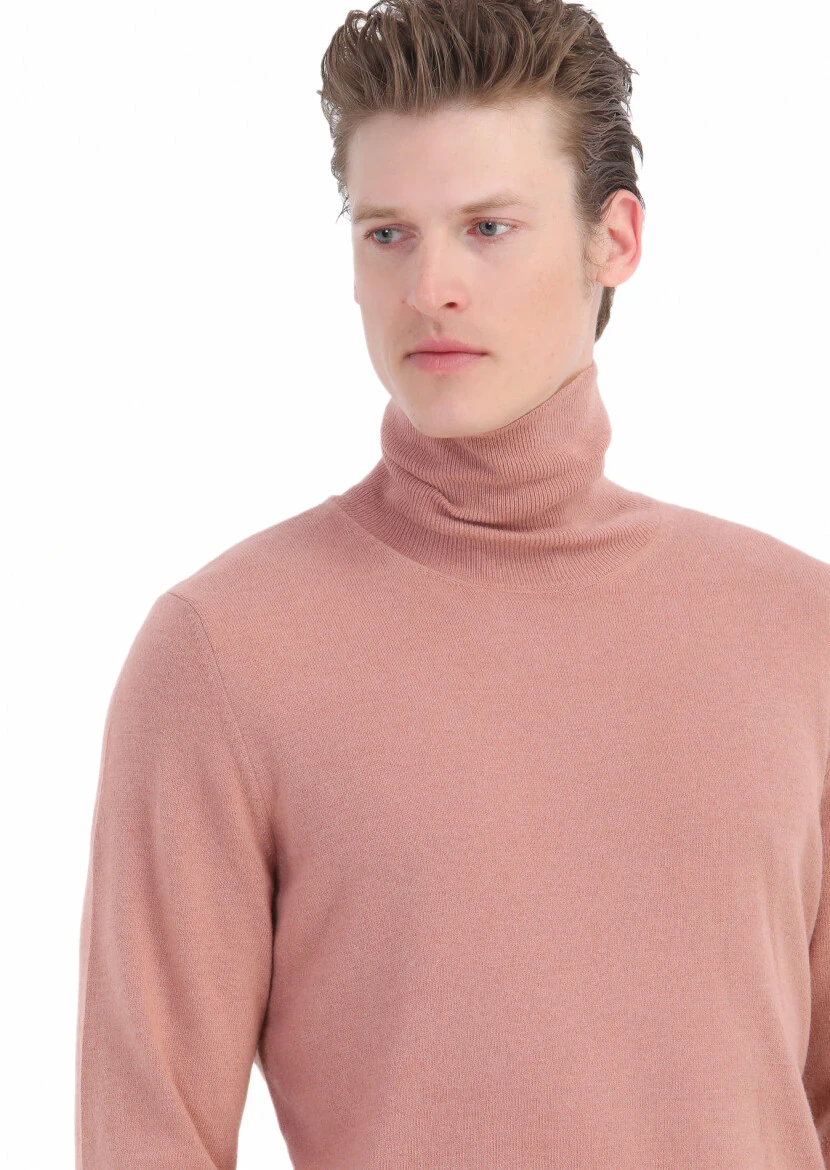 Salmon Knitwear Sweatshirt - 5