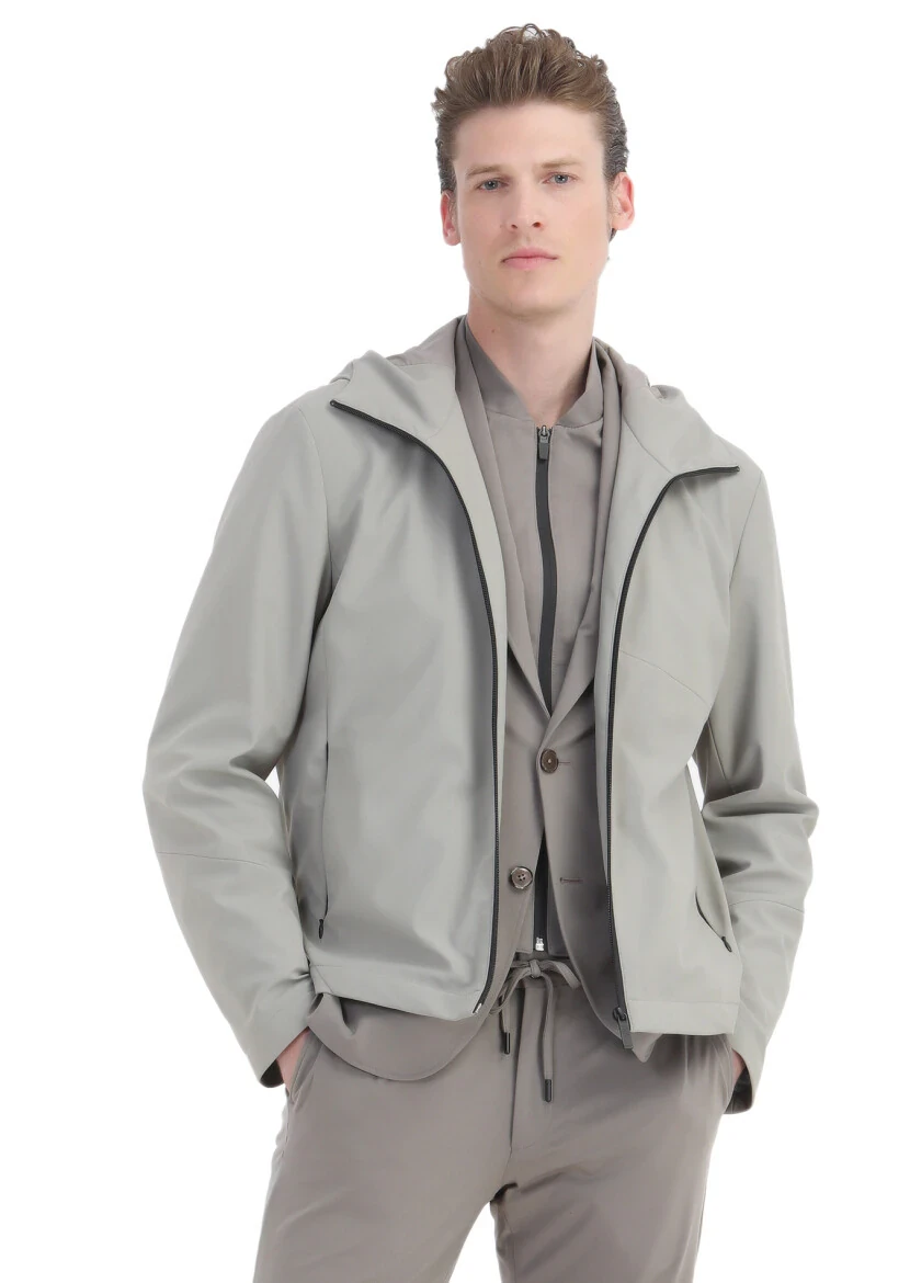 Sandy Comfort Fit Hooded Sport Weaving Coat - 3