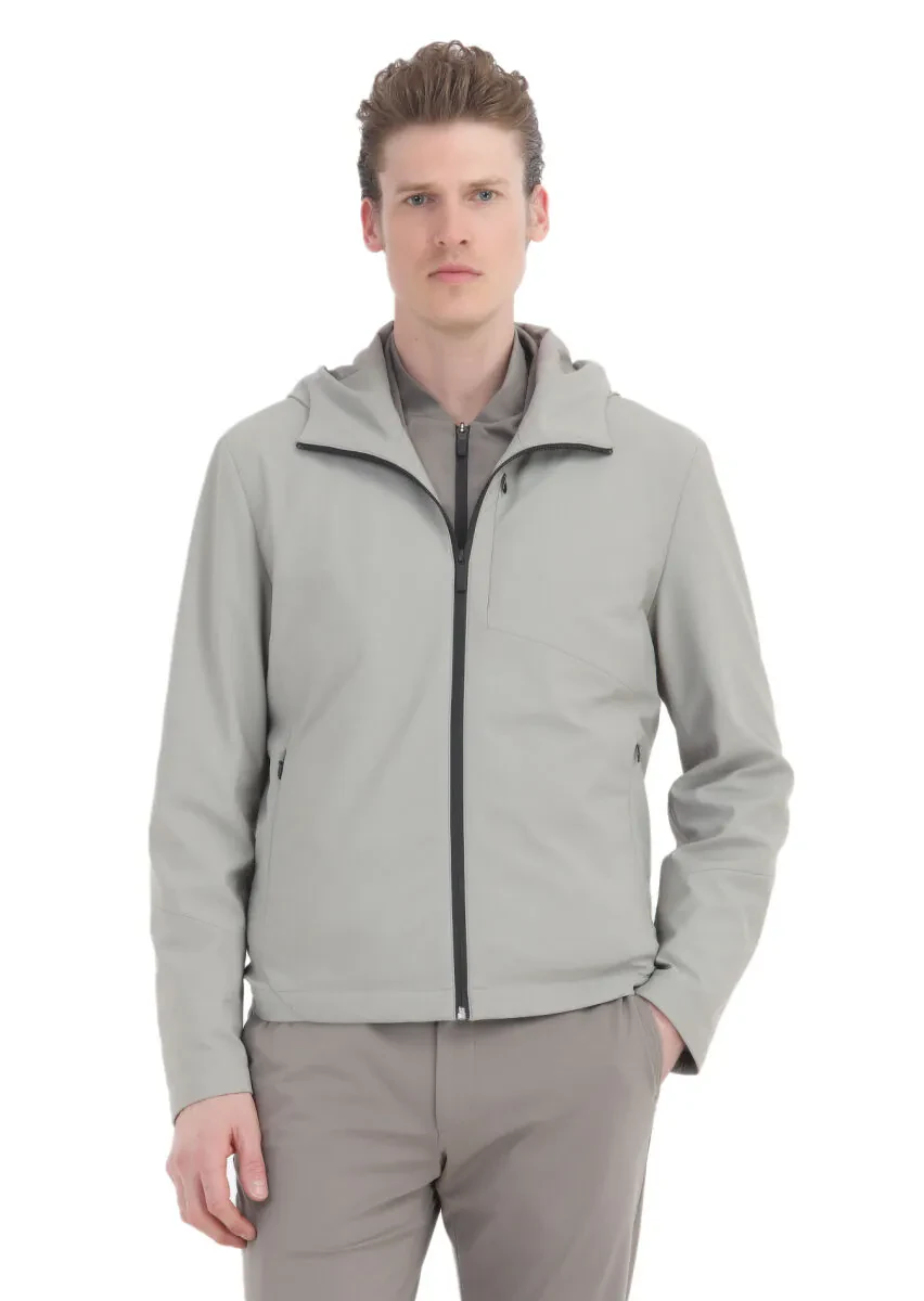 Sandy Comfort Fit Hooded Sport Weaving Coat - 4